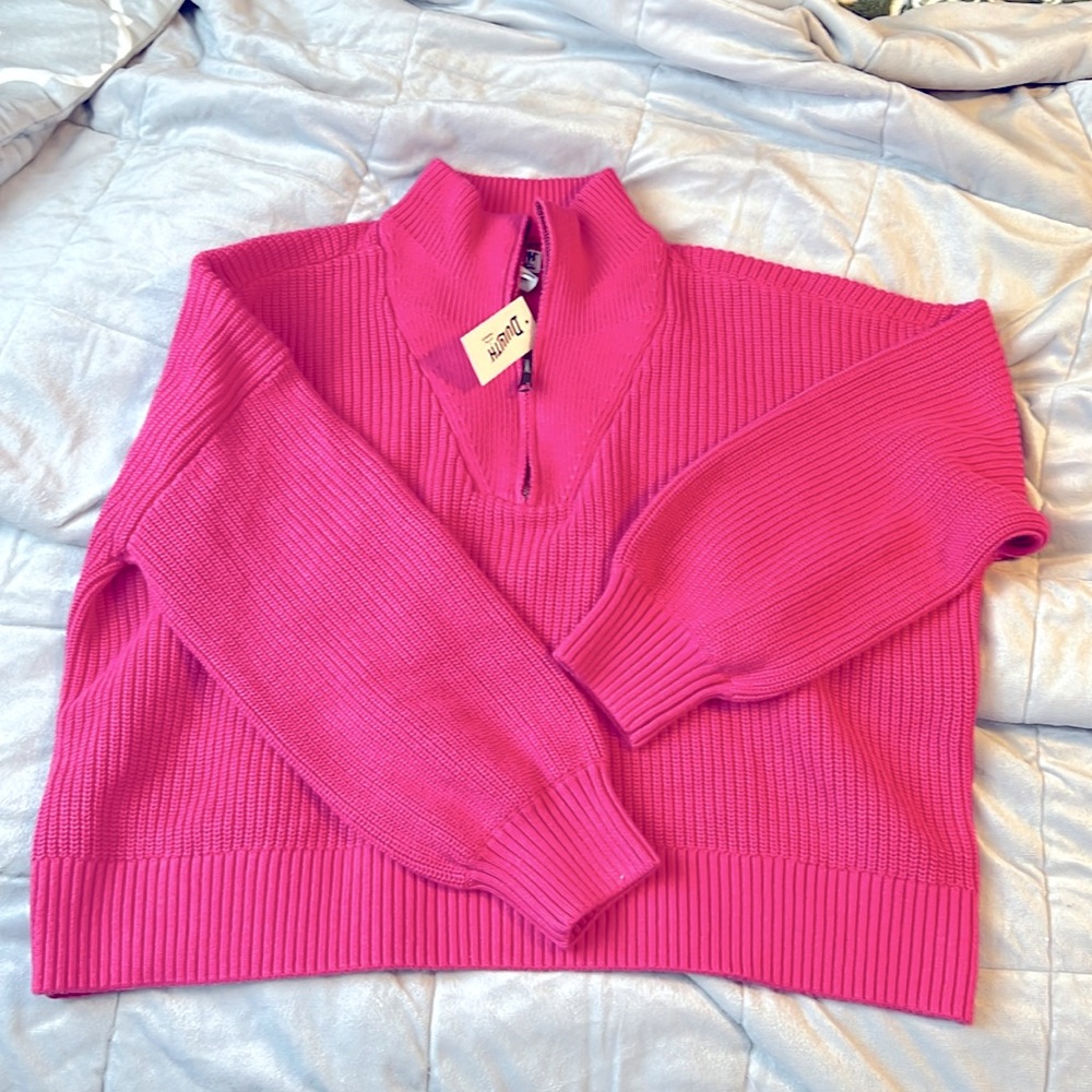 Duluth Trading Co Women’s Brigadier 1/4 Zip Sweater. New with Tags.